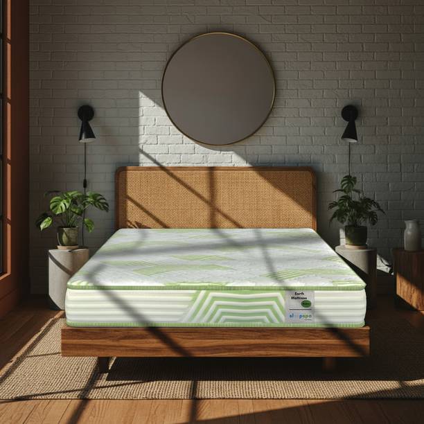 SLEEPSPA Earth- Orthopedic Mattress with 100% Pure Pin-Core Natural Talalay Latex 4 inch Single Natural Latex Mattress