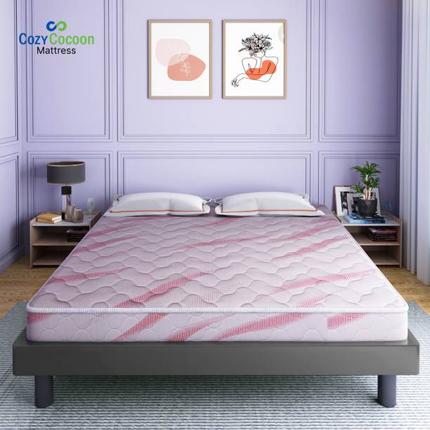 COZYCOCOON by Bharat Lifestyle Salton Dual Hard & Soft 4 inch Queen High Density (HD) Foam Mattress