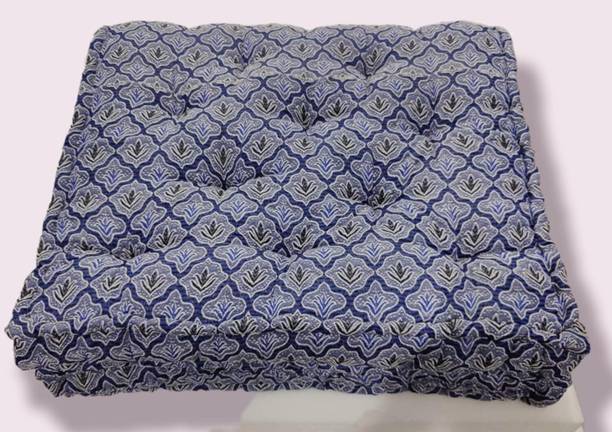 IMSmartMart Firm (3X6 ft or 72X36 Inches, Box) Embroidery Design (Blue) 4 inch Single Cotton Mattress
