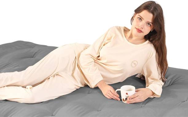 PINK CITY MART Handloom soft cotton Bed mattress 6 inch Single Cotton Mattress