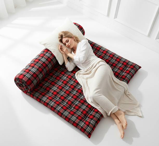 ZOYA HANDLOOM Checkered 01 2 inch Single Cotton Mattress