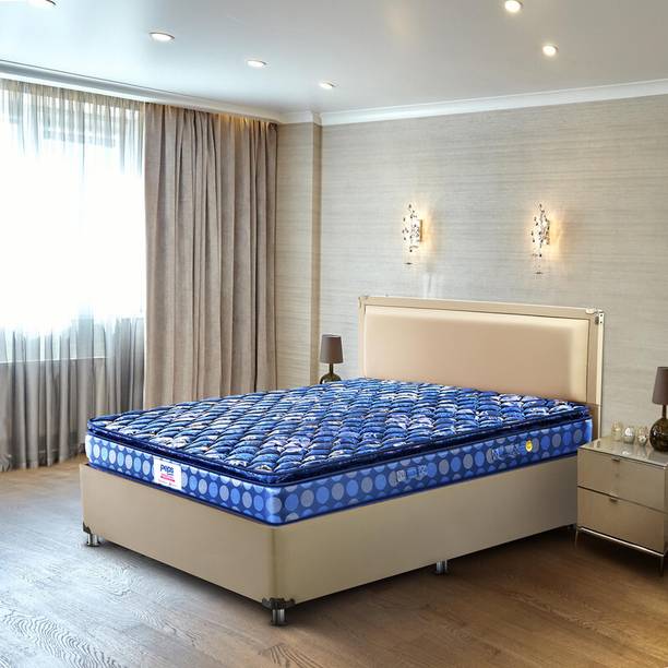 PEPS Springkoil Normal Top Blue 6 inch Queen Bonnell Spring Mattress