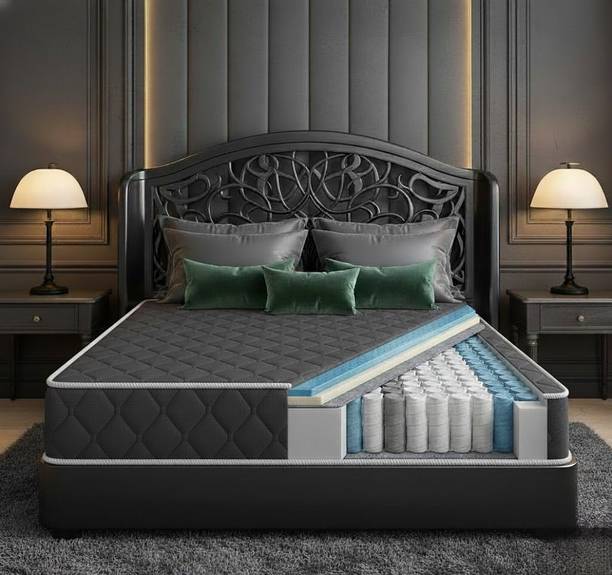 Aeronix 5 Zoned Pocket Spring Orthopedic Mattress with Memory Foam 12 inch Double Pocket Spring Mattress