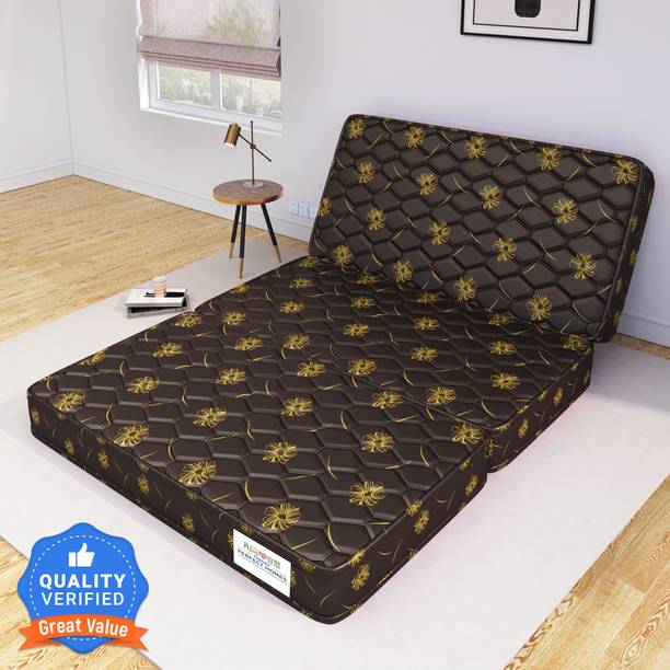 Flipkart Perfect Homes Three Folding/Travel Mattress 5 inch Single High Density (HD) Foam Mattress