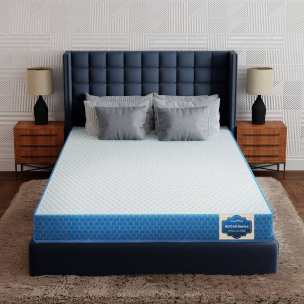 SleepyHug AirCell Series Ortho Luxe 3-layer Orthopedic Honeycomb Grid Memory Foam 5 inch Single High Resilience (HR) Foam Mattress