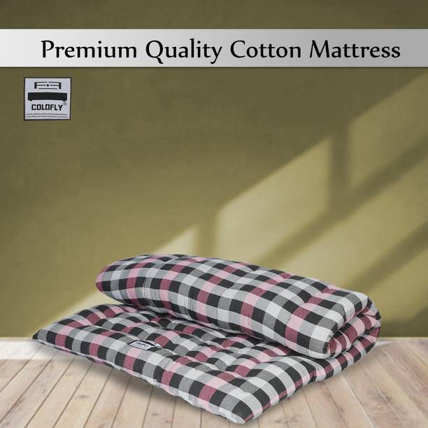 COLOFLY Soft Cotton Easy Foldable Light Weight 4 inch Queen Cotton Mattress