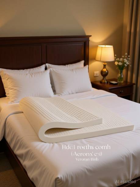 Aeronix 2 inch (5.08 cm) Double Size Latex Breathable Mattress Topper