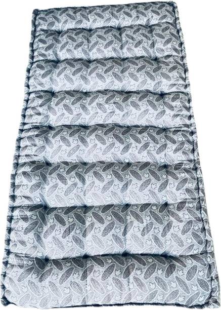 IMSmartMart Soft Cotton Filled Quilt Comfort Shine Grey Box Bed Mattress 4 inch Single Cotton Mattress