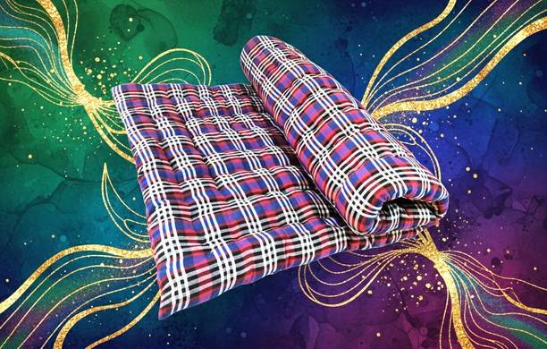 SRK Foldable Cotton Gadda Mattress | Single Bed (6x3 ft) | Reversible Sleeping Pad 3 inch Single Cotton Mattress