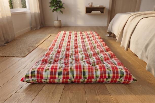 TIRAZ MATTRESS Regular Type Cotton Mattress,Gadda For Floor & Bed (Single Size 72x36x4) 4 inch Single Cotton Mattress