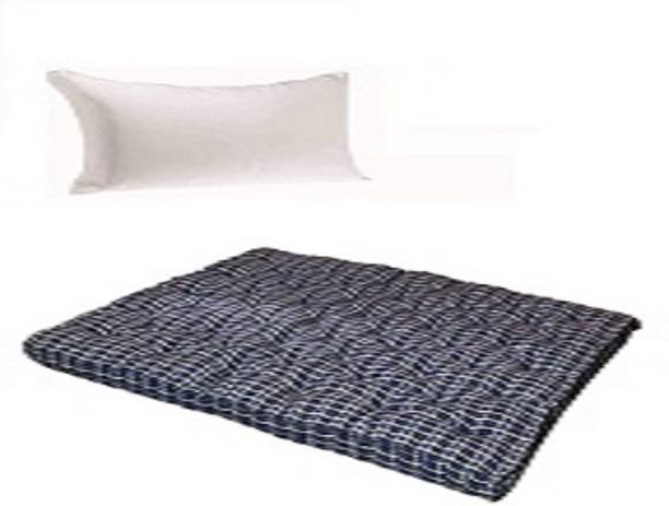 Deevine Craft (2.5X6 ft or 72X30X5 Inches) Small Single Bed Mattress with pillow 5 inch Single Cotton Mattress