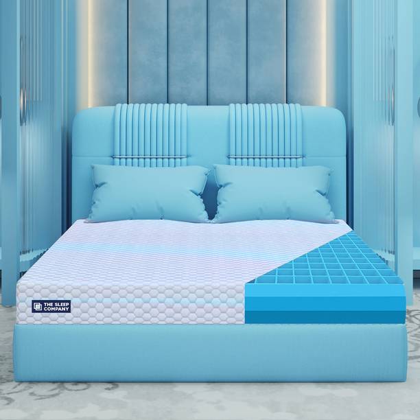 The Sleep Company SmartGRID Orthopedic SnowTec- AIHA Certified 4-6 Degree Cooling Technology| 5 inch Double High Density (HD) Foam Mattress