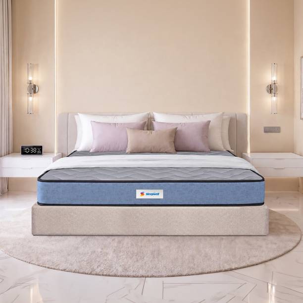 Sleepwell Orthopedic Pro Natural Latex, Quilted Top, Resitec Foam, Neem Anti-Microbial, 6 inch King High Resilience (HR) Foam Mattress