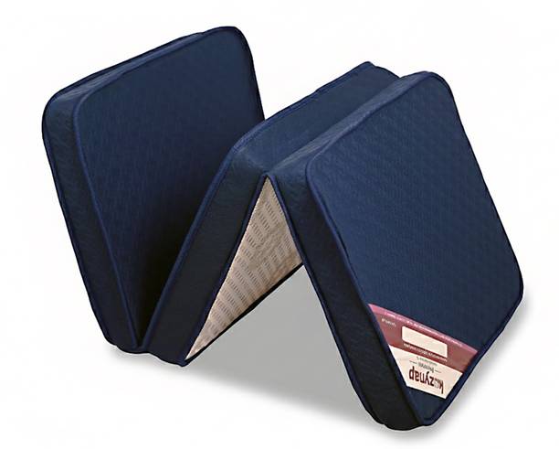 Kozynap Foldable Mattress Single Bed Premium High-Density Foam High GSM Quilted Fabric 4 inch Single High Density (HD) Foam Mattress
