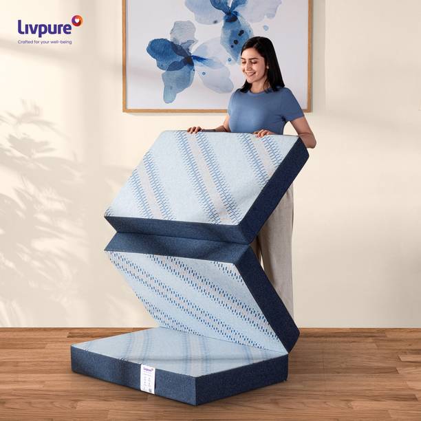 Livpure Smart Tri Fold Mattress 3 inch Single Memory Foam Mattress