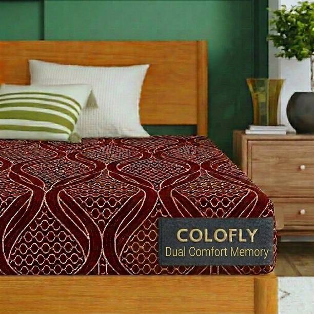 COLOFLY Memory & HR Dual Comfort - Reversible Hard & Soft 4 inch Double High Resilience (HR) Foam Mattress