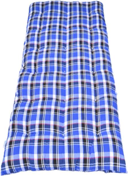 Next Go by NEXTGO 3X6 Blue & white 3 inch Single Cotton Mattress (L x W: 72 inch x 35 inch) 3 inch Single Fiber Mattress