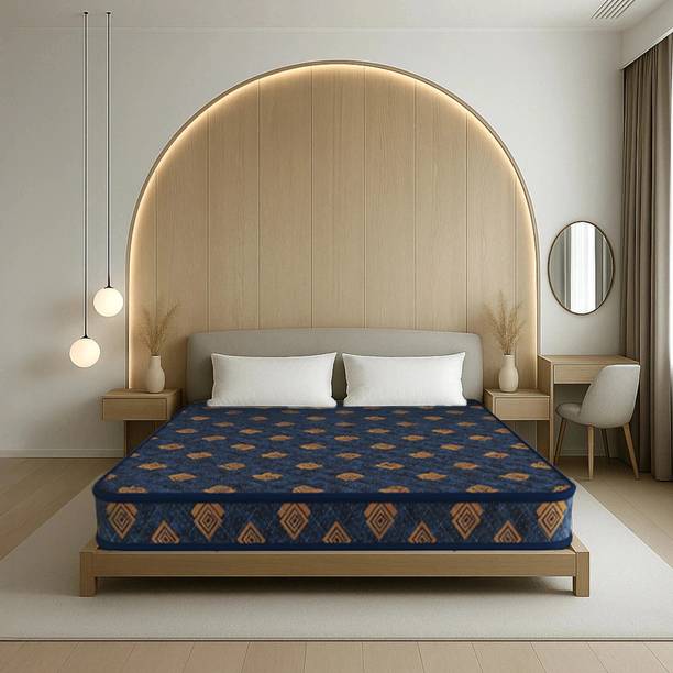 KURLON Easy Star, Medium Firm, Soft Quilted Top,Breathable, Dual Side Usage,Lightweight 4 inch Double PU Foam Mattress