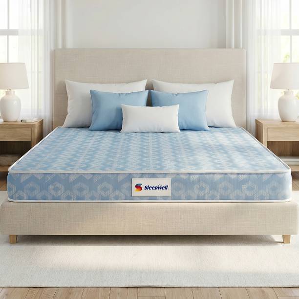 Sleepwell Ortho, Medium Firm, Resitec VPF Foam, Anti-Microbial, 10 Yr Warranty, 6 inch Single High Resilience (HR) Foam Mattress