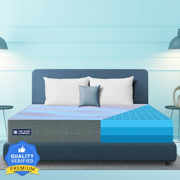 The Sleep Company SmartGRID Luxe SnowTec- 4-6 Degree Cooler Luxury Comfort with Plush Soft Feel| 10 inch King High Density (HD) Foam Mattress