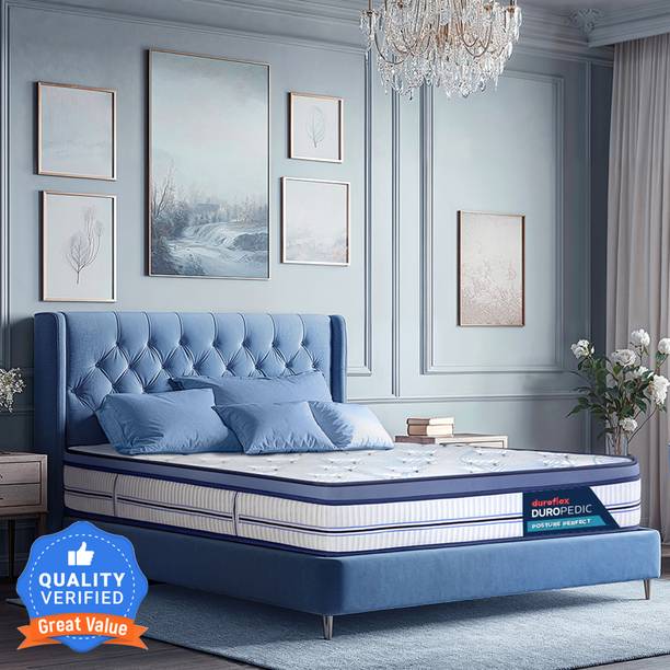 Duroflex Posture Perfect Duropedic - Doctor Recommended 5 Zone Dual Density Orthopedic 6 + 2 inch Queen Pocket Spring Mattress