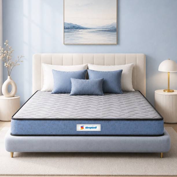Sleepwell Orthopedic Pro Natural Latex, Quilted Top, Resitec Foam, Neem Anti-Microbial, 8 inch King High Resilience (HR) Foam Mattress