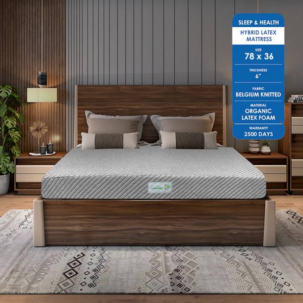 sleepandhealth SHCMTLTX67836 6 inch Single Latex Foam Mattress