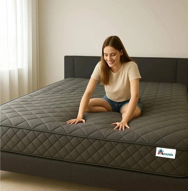 Aeronix Latex-Ortho Foam Comfort & Orthopedic Support Reversible Soft & Firm Mattress 4 inch Double High Resilience (HR) Foam Mattress
