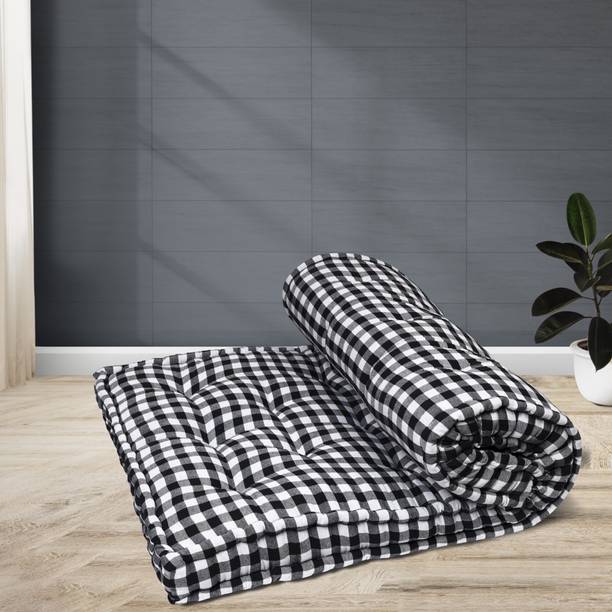 Pillowking Matt-2.5X6-18-Black White 3 inch Queen Cotton Mattress