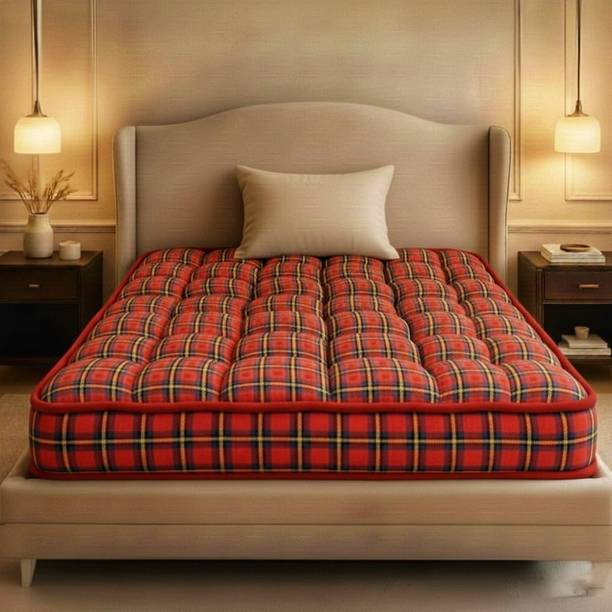 mik LUXURSLEEP Durable Bed Mattress 5 inch Double Cotton Mattress