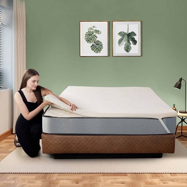 ORCHEED The Dual Firm & Natural Latex Double Size Mattress Topper (72x72x2 Inch) 2 inch Double Latex Foam Mattress