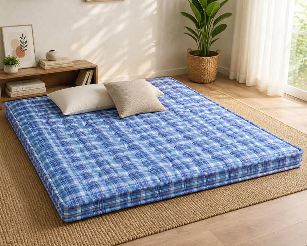 TEERAZ Premium Cotton Mattress 78x72 Inches (5 Inch Thick) Breathable & Durable 5 inch King Cotton Mattress