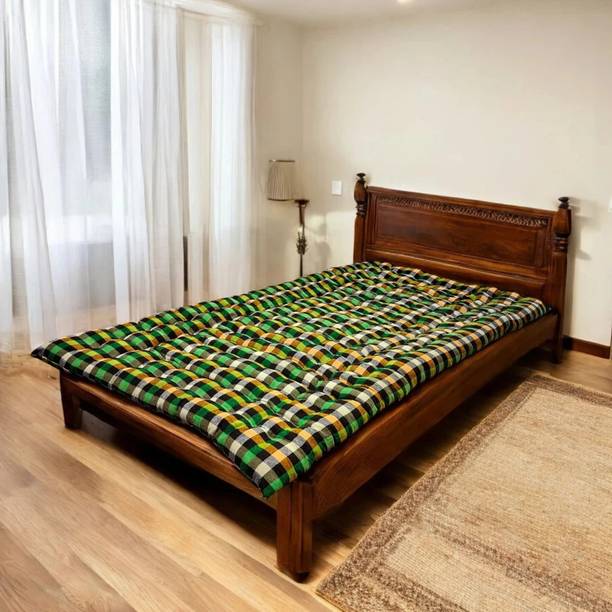 Anand Textile Check 4 inch Single Cotton Mattress