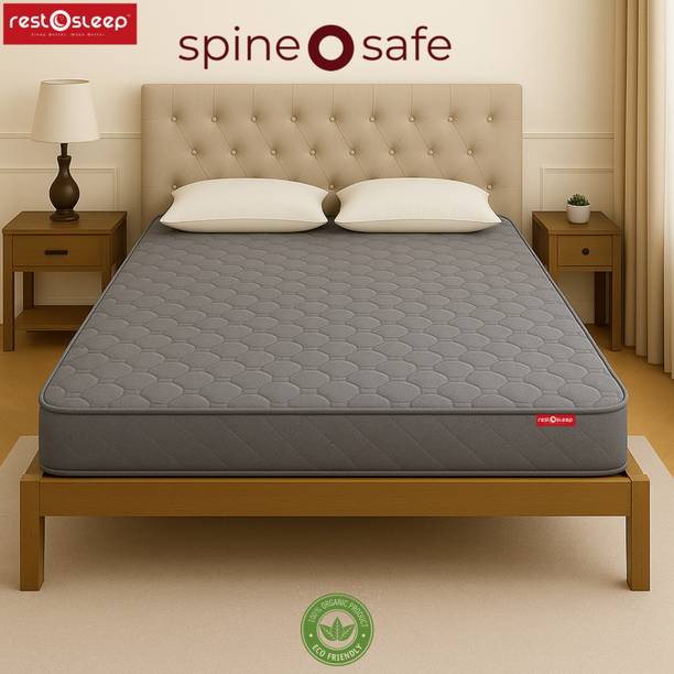 Restosleep Spineosafe I Spine Support Mattress I Infused With Cooling Gel Foam I Medium 8 inch King Coir Mattress