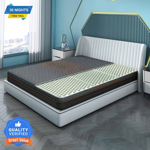 Sleepyhead Technic Designed by Duroflex - 3 Zone Advanved 6D Hexagon Grid, 3K+ Air Pockets 8 inch Single High Density (HD) Foam Mattress