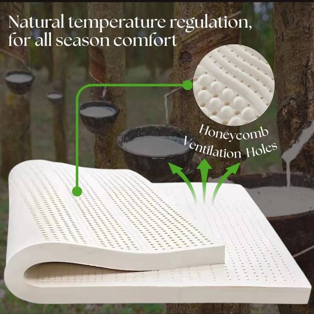Aeronix Latex-Ortho Foam Comfort & Orthopedic Support Reversible Soft & Firm Mattress 4 inch King High Resilience (HR) Foam Mattress