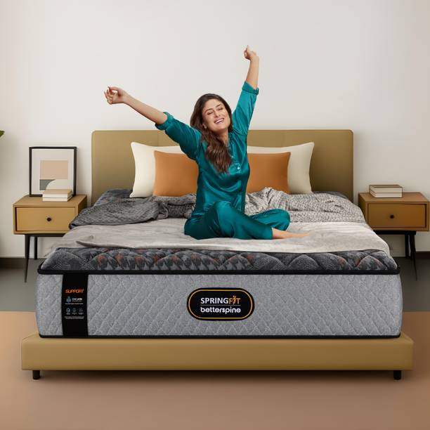 SPRINGFIT BetterSpine Support Mattress with VERTECORE Spine Alignment Technology 6 inch Double High Density (HD) Foam Mattress