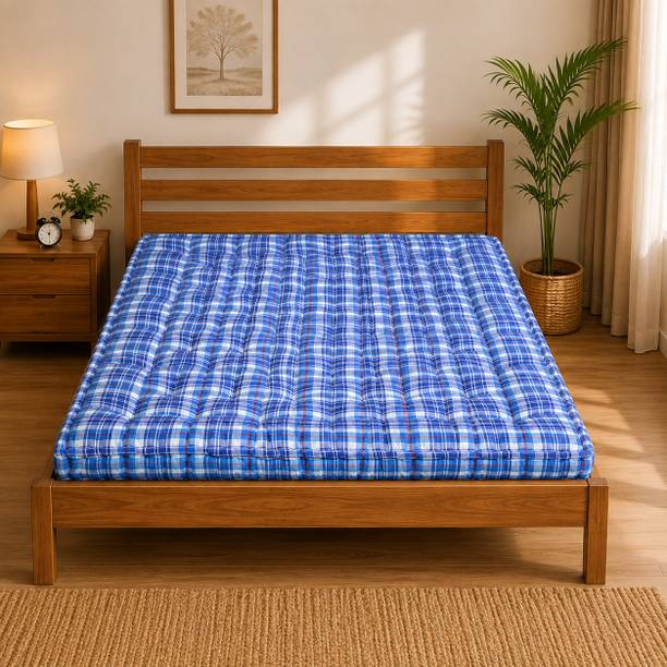 PINJARI Cotton Floor Mattress Double Size 60 x 72 Inch 4 inch Queen Cotton Mattress