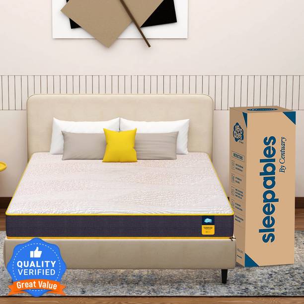 Centuary Mattresses Sleepables Reversible Dual Comfort Firm and Soft 5 inch Single High Resilience (HR) Foam Mattress