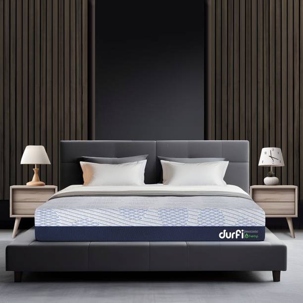 Durfi Organic Hempseed Oil Memory Foam 75x30x6 inch Single High Resilience (HR) Foam Mattress