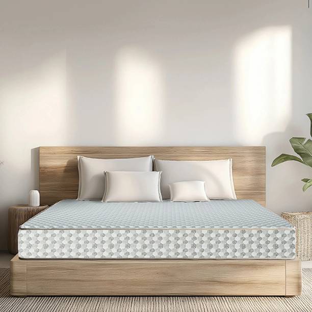 Sleepwell Dual Pro Profiled, Reversible, Medium Soft & Firm, Acuprofile & Anti-Sag Tech 8 inch King PU Foam Mattress