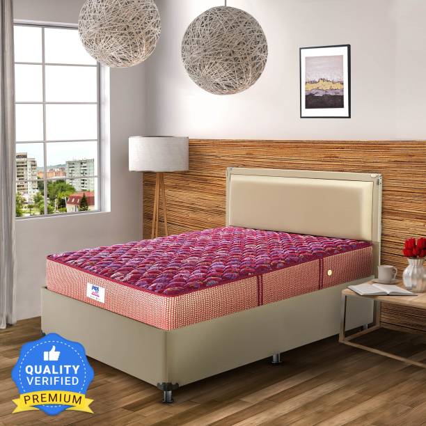 PEPS Springkoil Normal Top Maroon 6 inch Queen Bonnell Spring Mattress