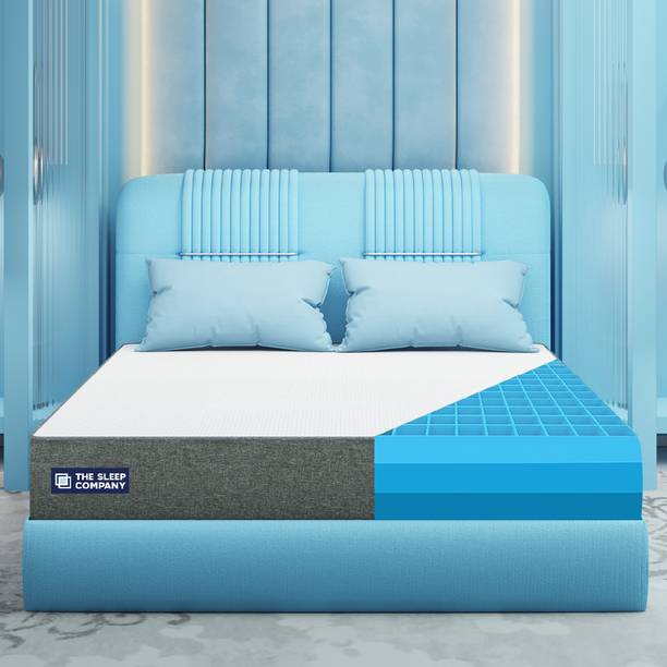The Sleep Company SmartGRID Luxe- Soft Luxury Comfort with Plush Feel| 8 inch King High Density (HD) Foam Mattress