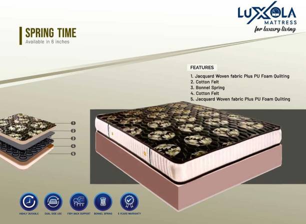 LUXOLA ECO SPRING 6 inch Double Bonnell Spring Mattress