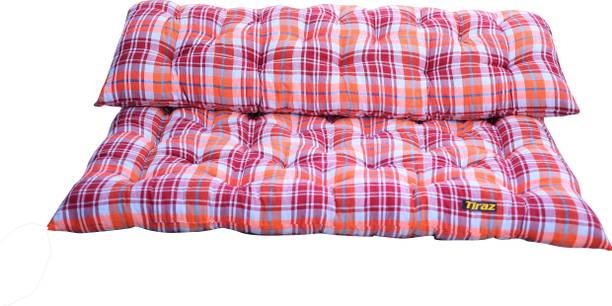 TIRAZ Regular Type Cotton Mattress,Gadda For Floor & Bed (King Size 72x72x4) 4 inch King Cotton Mattress