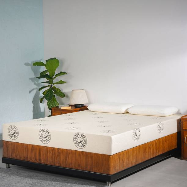 Restolex Restorganic Organic Bio Bio-Cotton & Natural Latex l Quilted Knitted Fabric 4 inch Single Latex Foam Mattress