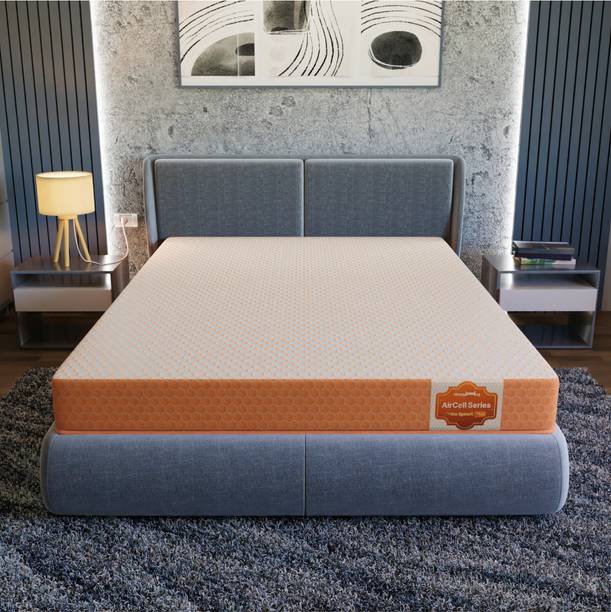 SleepyHug AirCell Series Ortho SpineX Orthopedic UltraSupport HR Foam 4 inch Double High Resilience (HR) Foam Mattress