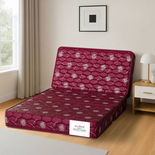 Flipkart Perfect Homes Rise - Three Folding/Travel Mattress 5 inch Double PU Foam Mattress