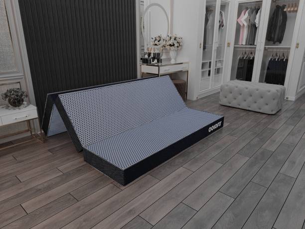 COLOFLY Folding Mattress ( indoor, Outdoor, Travel, Multi purpose ) 4 inch Single High Resilience (HR) Foam Mattress