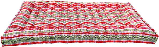 TIRAZ MATTRESS Box Type Heavy Border Fiber Cotton Mattress For Floor & Bed Size(King 72x72x5) 5 inch King Cotton Mattress